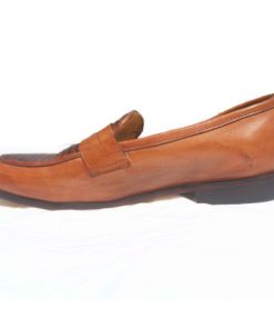 hanslet front scaled brown shoe