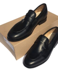 Hanslet Happy Shoe Black Penny Loafer