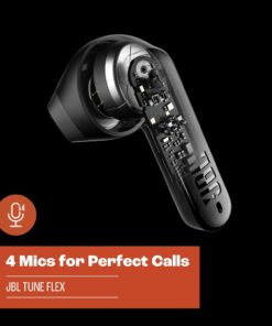 JBL Tune Flex Active Noise Cancelling Earpiece Shopwice JBL Tune Flex - True Wireless Noise Cancelling Earbuds (Black), Small