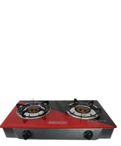 MIKACHI 2 Burner Glass Table Top Gas Cooker MIK-013B