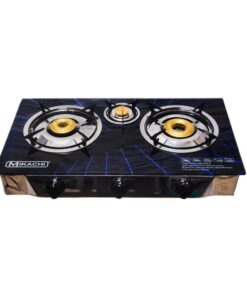 MIKACHI 3 Burner Glass Top Stove MIK- 0563