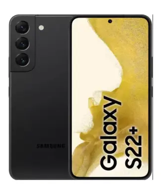 samsung galaxy s22 plus 5g renewed unlocked black color with front and back view