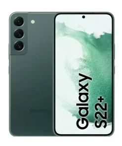 samsung galaxy s22 plus 5g renewed unlocked, green color with front and back view
