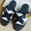 Black Leather Slippers