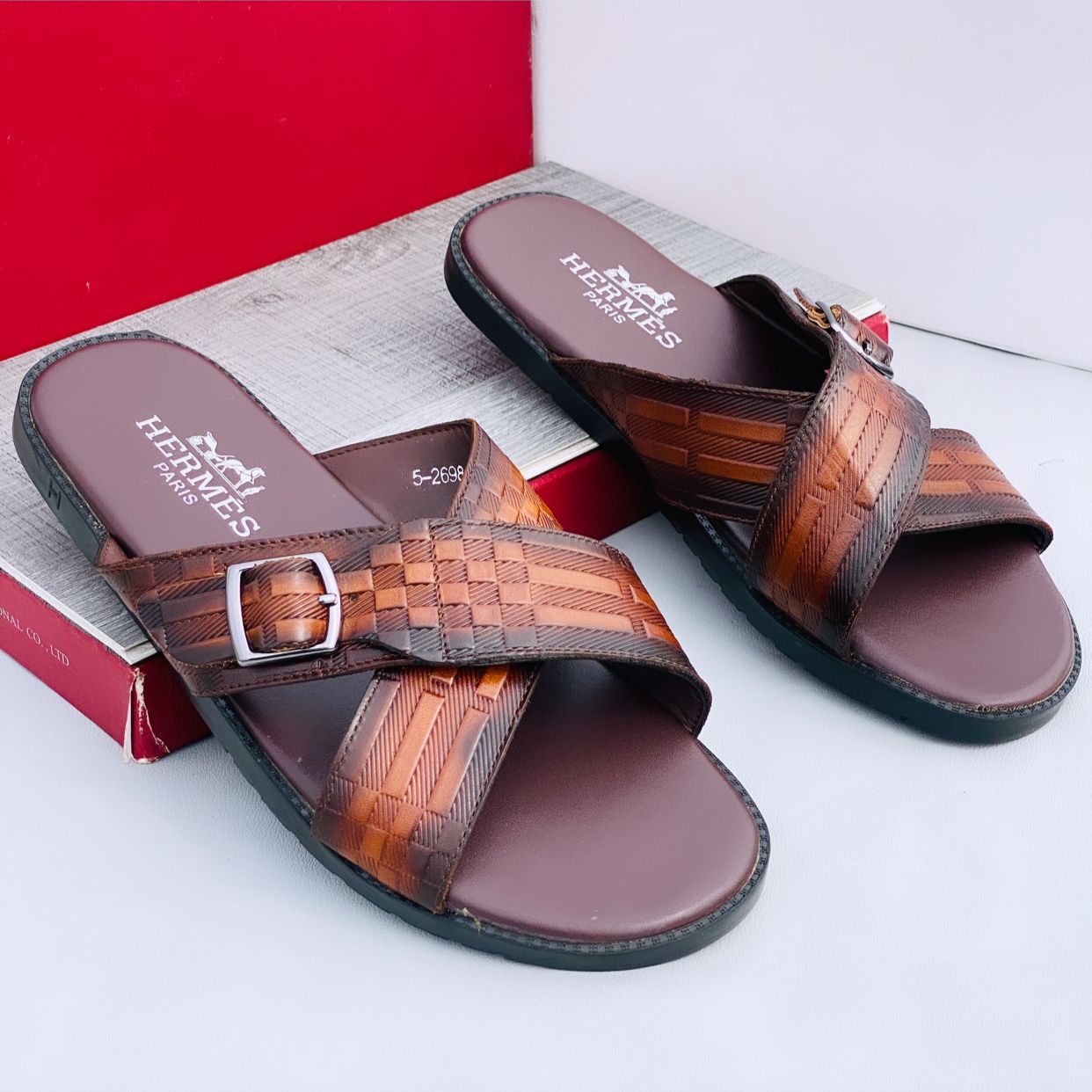 Brow Leather Slippers Shopwice brown leather slippers