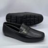 Ferragamo Black Leather Loafer Shoe