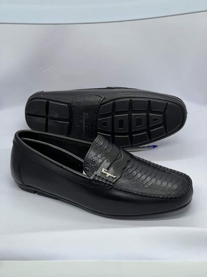 Ferragamo Black Leather Loafer Shoe Shopwice Ferragamo Black Leather Loafer Shoe