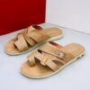 Gucci Brown Cross Slippers with Belt Buckle Shopwice Gucci Brown Cross Slippers with Belt Buckle