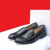 Hanslet Black Leather Patterned Loafer