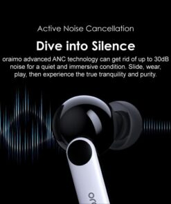 Oraimo FreePods 4 Shopwice Oraimo FreePods 4 Active Noise Cancellation True Wireless Stereo Earbuds