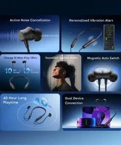 Oraimo Necklace 5 30dB Noise Cancellation & Call Vibration Neckband Shopwice Oraimo Necklace 5 30dB Noise Cancellation & Call Vibration Neckband