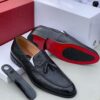 Frank Perry Black Executive Dot Patterned Leather Loafer Shoe Shopwice Frank Perry Black Executive Dot Patterned Leather Loafer Shoe