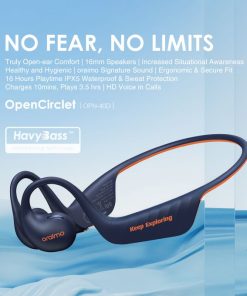 oraimo OpenCirclet IPX5 Ergonomic Secure Fit Long Playtime Open-ear Bluetooth Headphones