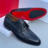 Frank Perry Formal Executive Black Patterned Leather Shoe