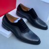 Frank Perry Classic Black Plain Executive Shoe with Upper Suede Shopwice Frank Perry Classic Black Plain Executive Shoe with Upper Suede