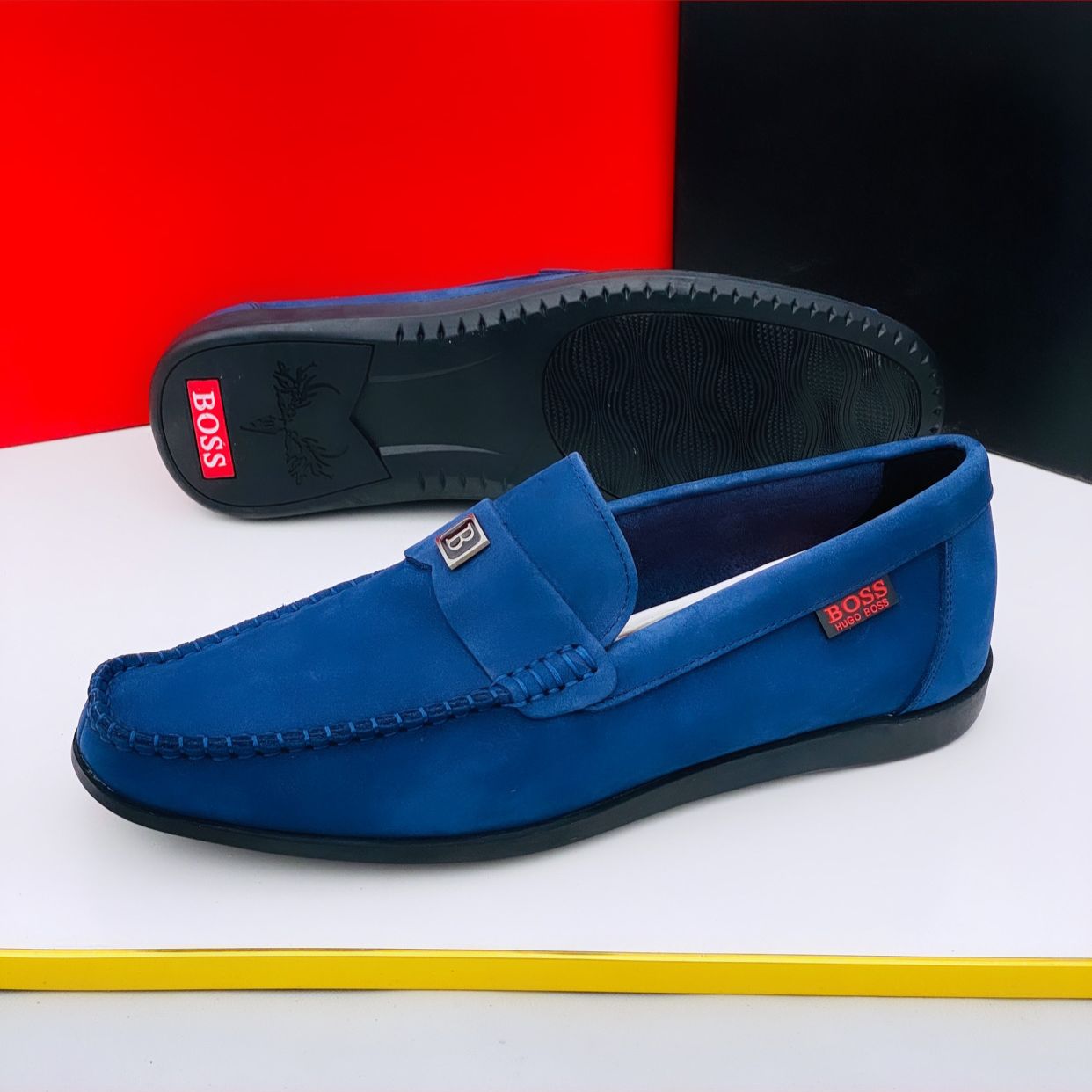Boss Classic Sueded Blue Executive Loafer Shoe Shopwice Boss Classic Sueded Blue Executive Loafer Shoe