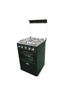 Delron DGC-005GB Gas Cooker & Oven - 4 Burner - Glass Top