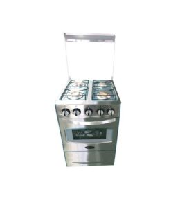 Delron DGC-005GSS Automatic Gas Cooker with Oven - 4 Burner - Glass Top