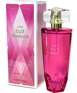 avon eve embrace perfume bottle and packaging box