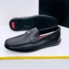 Boss Executive Black Plain Leather Loafer