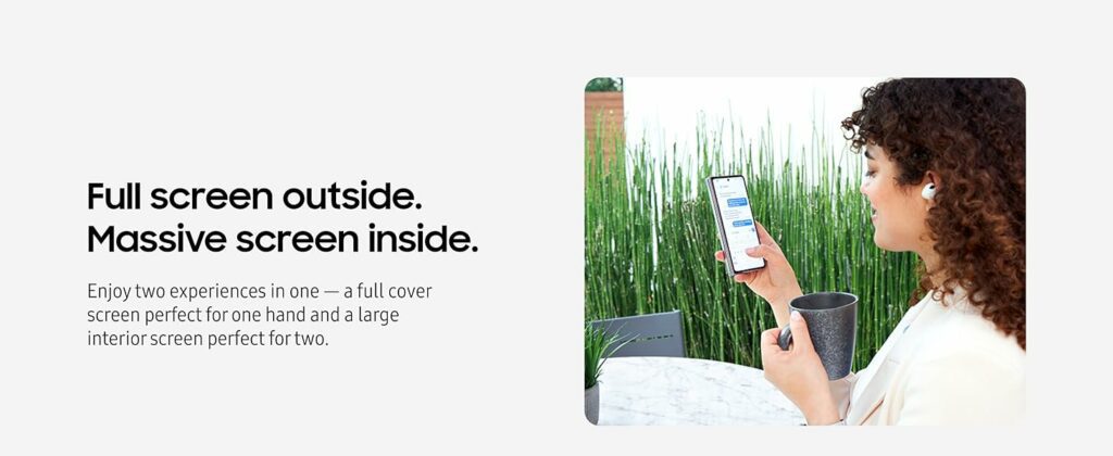 z fold 5 in a full screen mode