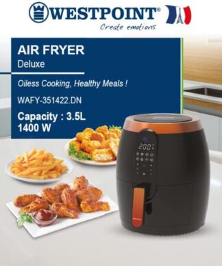Westpoint Deluxe Air Fryer with Digital Display 3.5L/6.0L 1400W WAFY-551422.DN Shopwice Westpoint Deluxe Air Fryer with Digital Display 3.5L/6.0L 1400W WAFY-551422.DN