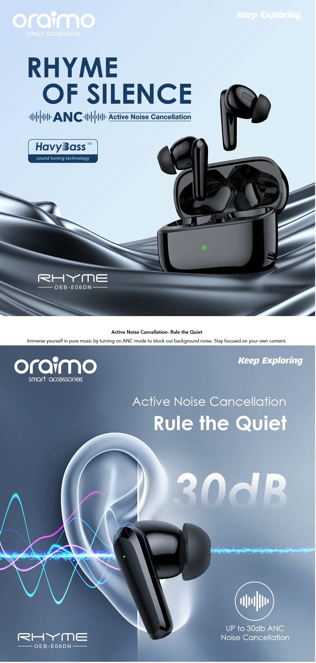 Oraimo Rhyme ANC True Wireless Earbuds