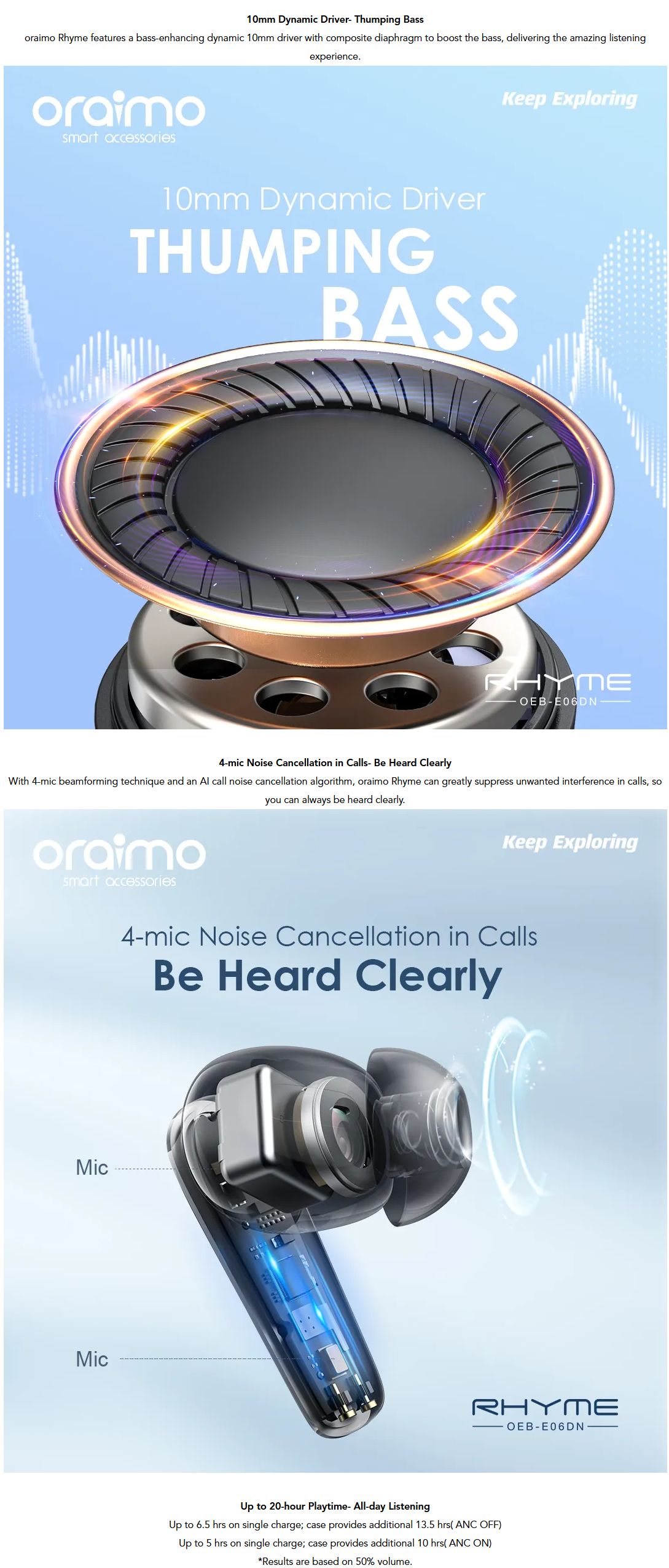 Oraimo Rhyme ANC True Wireless Earbuds
