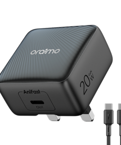 oraimo PowerCube 20 Chic 20W GaN Wall Charger Kit with Type-C to Type-C Cable