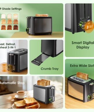 Oraimo Smart Toaster 950W 9-Shade 3-in-1 Toaster Shopwice oraimo SmartToaster 950W 9-Shade 3-in-1 Toaster