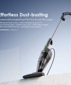 oraimo SmartVacuum Corded Vacuum Cleaner with 5m Cord, 500W High Speed Powerful Suction