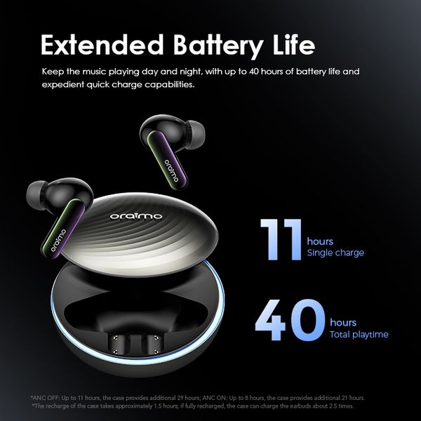 Oraimo SpaceBuds Hybrid ANC True Wireless Earbuds Customized Voice Prompt