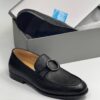 Black dot patterned loafer
