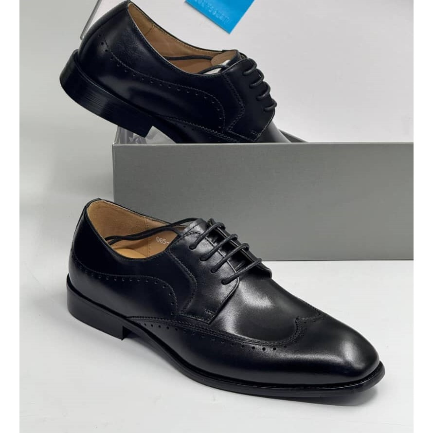 AD Maurizio Executive Black Polished Laced Leather Shoe Shopwice AD Maurizio Executive Black Polished Laced Leather Shoe