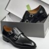 AD Maurizio Classic Black Polished Monk strap Leather Loafer Shoe Shopwice AD Maurizio Classic Black Polished Monk strap Leather Loafer Shoe