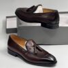AD Maurizio Classic Brown Ring my Bell Leather Loafer Shoe with Black Toe Shopwice brown ring my bell loafer with black toe