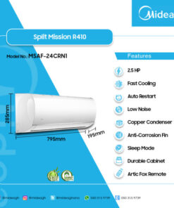 MIDEA-2.5HP-R410-SPLIT-AIR-CONDITIONER