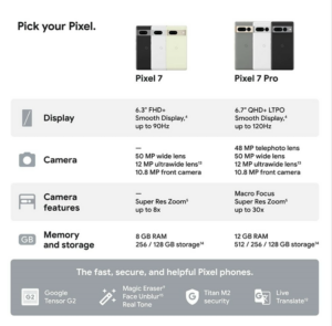 Google Pixel 7 5G 8GB 128GB 6.3"- Pre-Owned Repackage As New – Unlocked