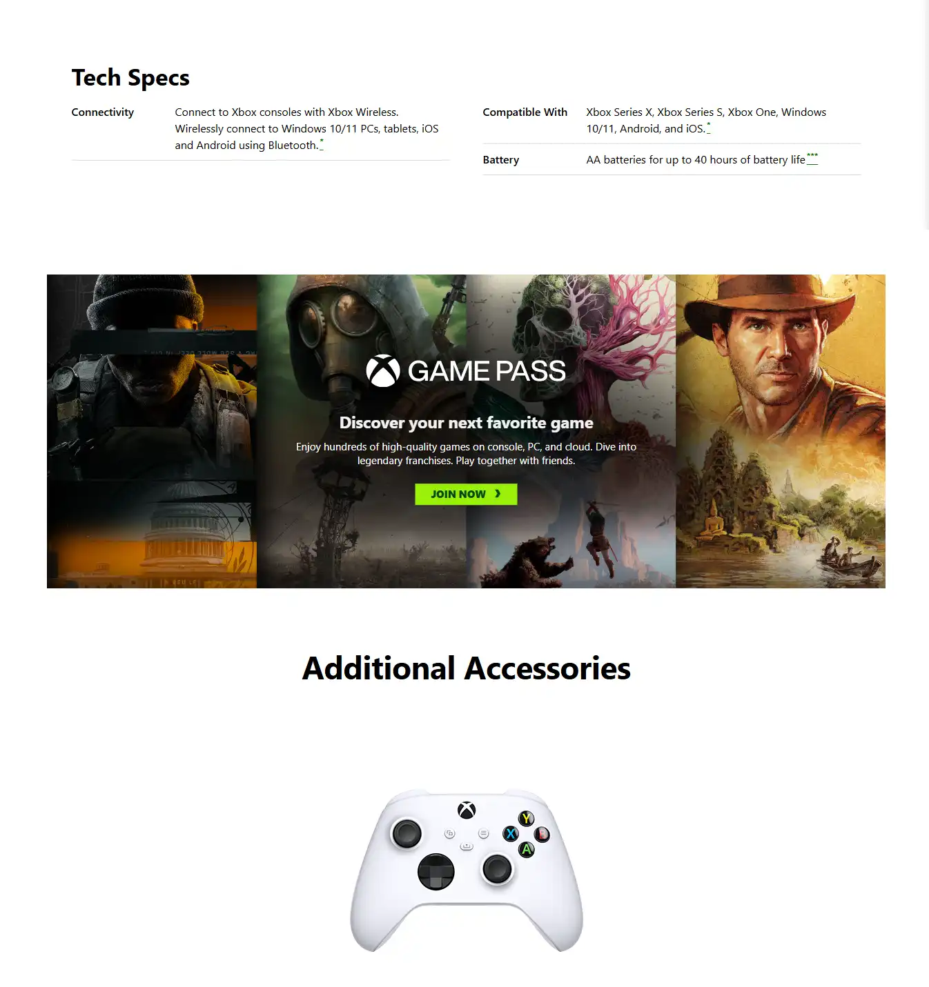 Microsoft Xbox X Wireless Controller Play on Xbox, Windows, Android, iOS, FireTV Sticks, Smart TVs, VR Headsets Visit the Xbox Store Shopwice Microsoft Xbox X Wireless Controller