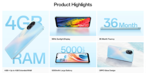 Oppo A18 4GB RAM 64GB ROM