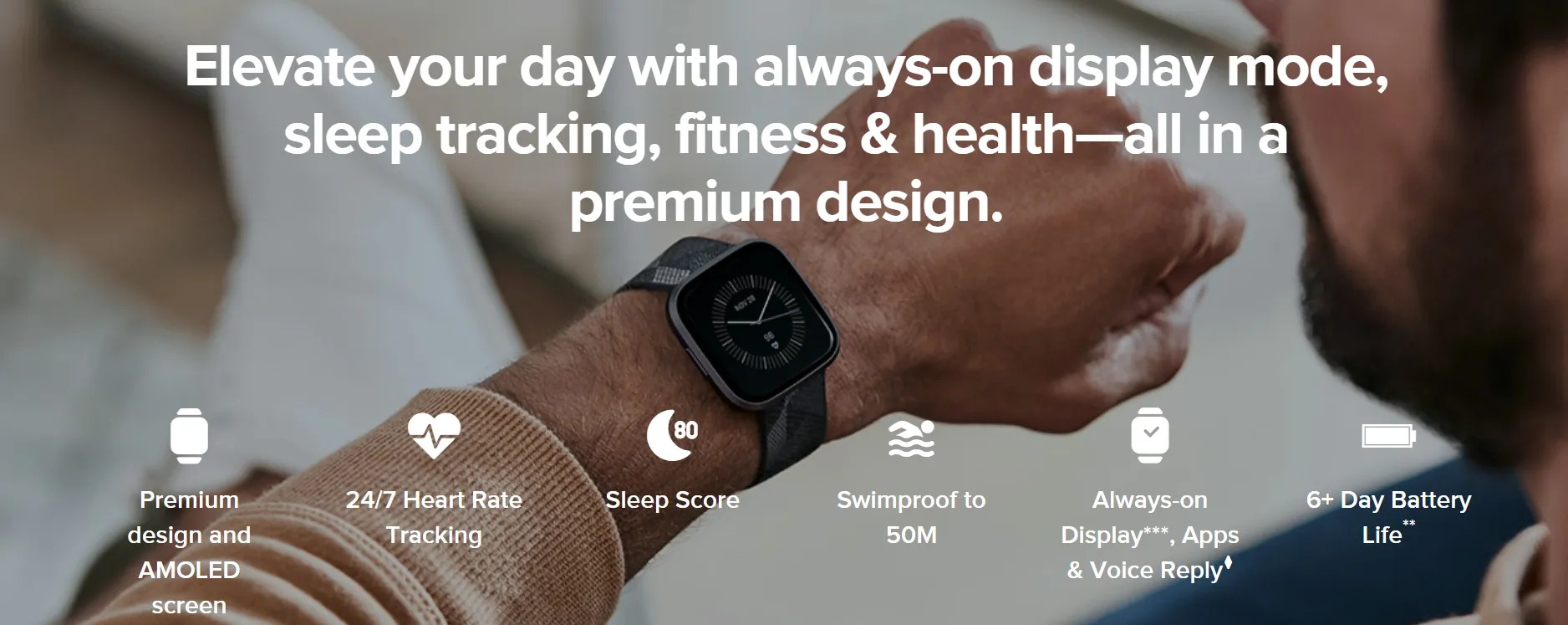 fitbit health and fitness smartwatch