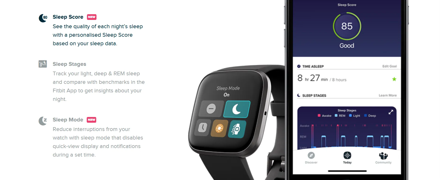 fitbit health and fitness smartwatch
