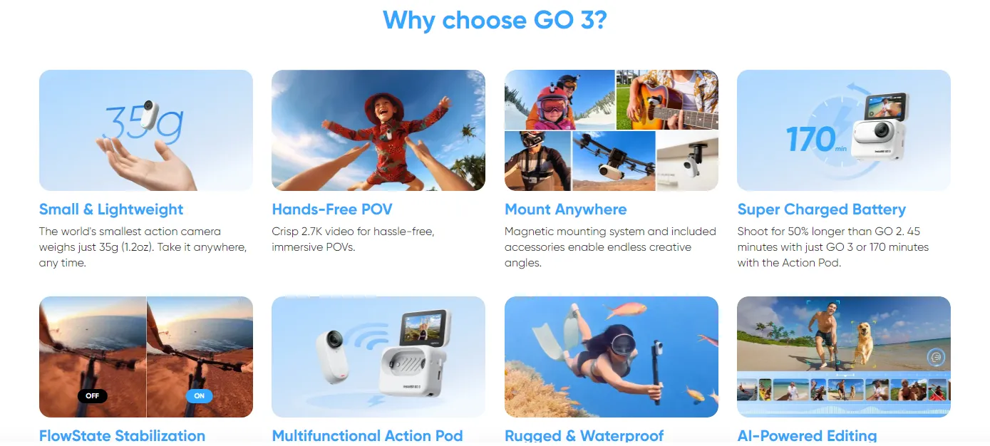 Insta360 G0 3 Camera Shopwice Insta360 G0 3 Camera