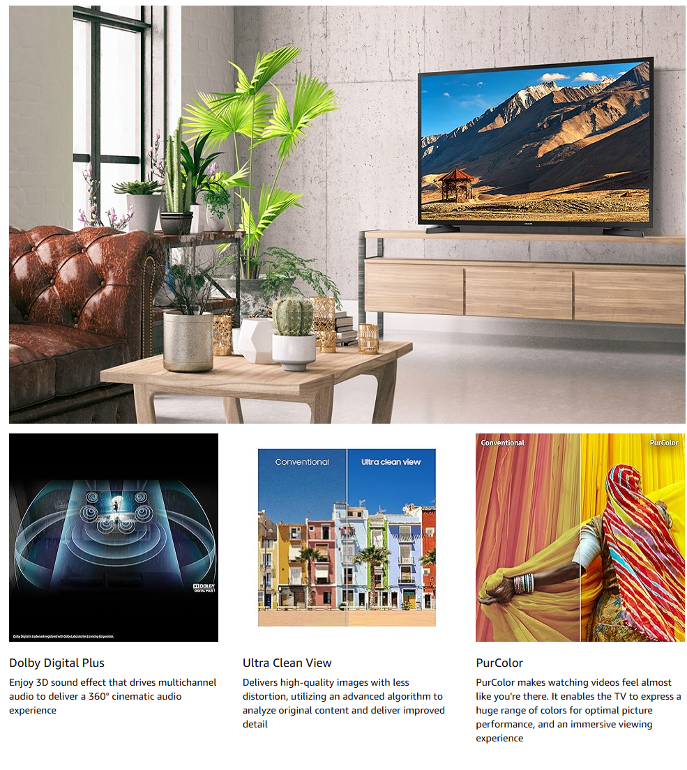 Samsung 80 cm (32 Inches) HD Ready LED Smart TV UA32T5300