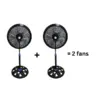 Delron 18" Round Base Basket Type Standing Fan - Black/Blue Shopwice Delron 18 Round Base Basket Type Standing Fan - BlackBlue