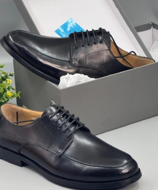 Ad maurizio dark brown laced polished leather shoe