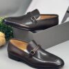 Ad maurizio dark brown loafer shoe