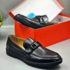 AG Black Polished Leather Loafer Shoe Shopwice Classic Plain Black Polished Leather Loafer Shoe