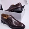 Executive Brown Polished Leather Shoe with Crocodile Partten Shopwice Executive Brown Polished Leather Shoe with Crocodile Partten