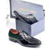 Marcco Cardini Mirror Black Leather Executive Shoe with Crocodile Pattern Shopwice Marcco Cardini Shinny Black Leather Executive Shoe with Crocodile Pattern